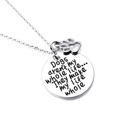 Engraved Dog Pendant