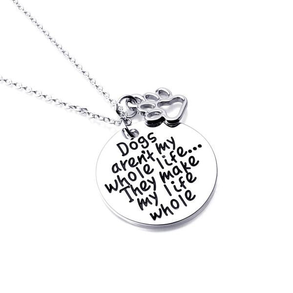 Engraved Dog Pendant
